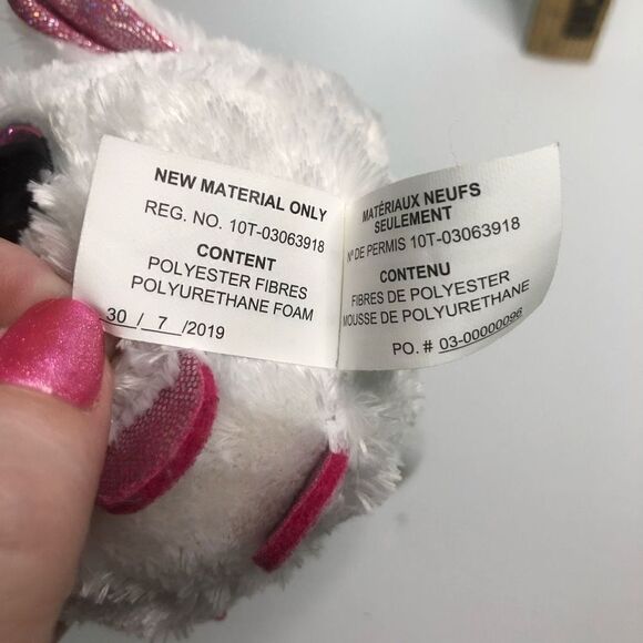 white unicorn snowflake amazing squishee plushie from stud red hat christmas 4” - Picture 8 of 9